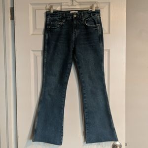 Zara Cropped Flare Jean sz 4